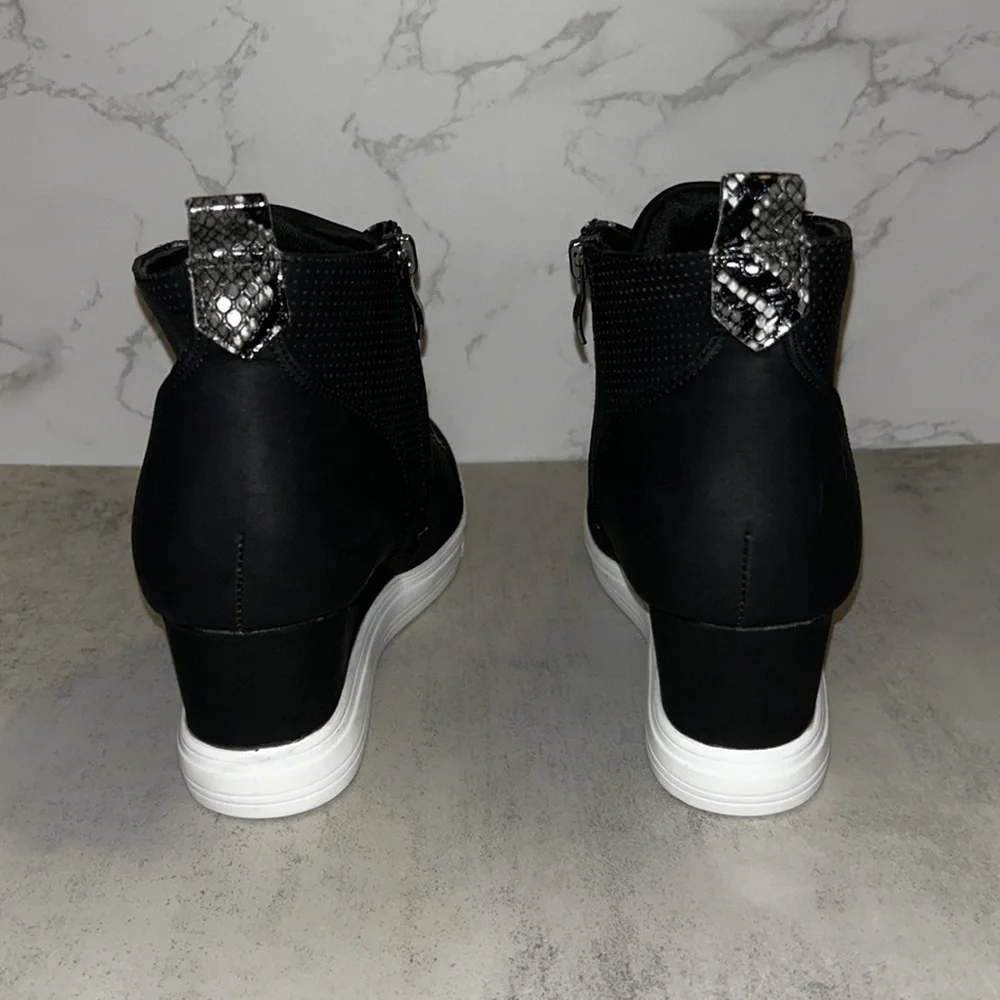 Katliu Animal Print Platform Wedge Sneakers - Picture 9 of 10